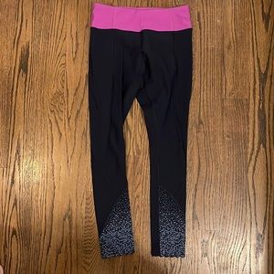 Navy Blue Lululemon Reflective Leggings